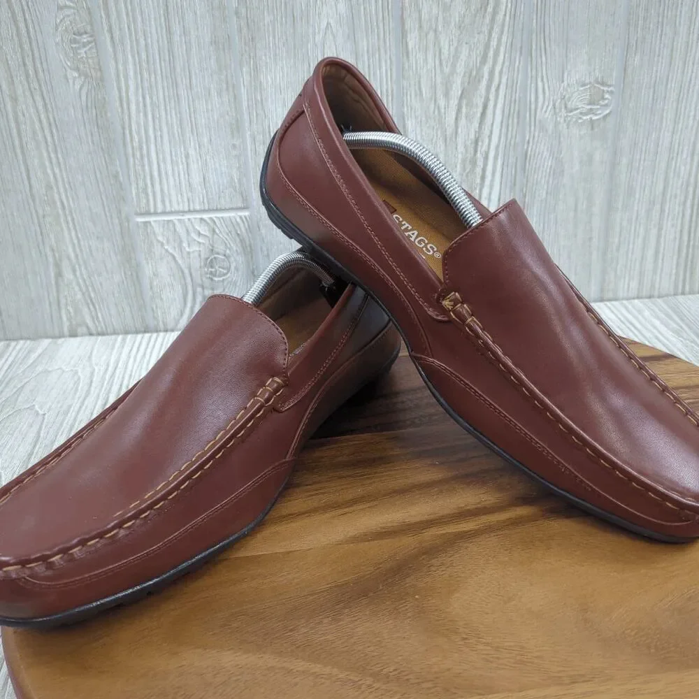 Deer Stags Brown Slip-On Boat Shoes
